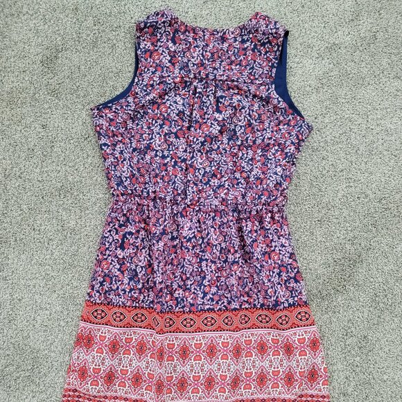 Gap Purple Flowered Sleeveless lined Dress Medium - Picture 6 of 12